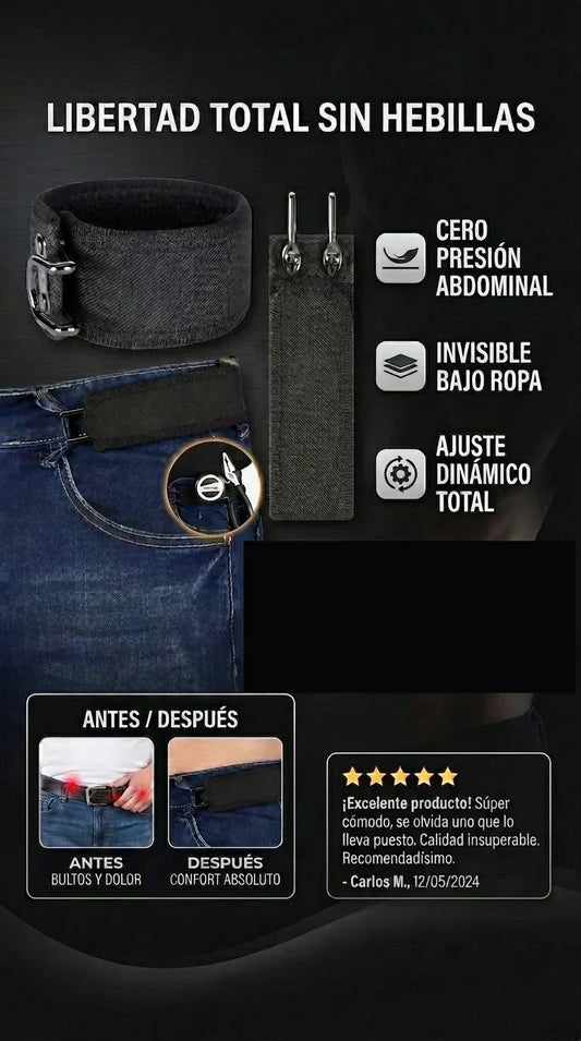 Cinturón Elástico Invisible Sin Hebilla 👖 Pack x2