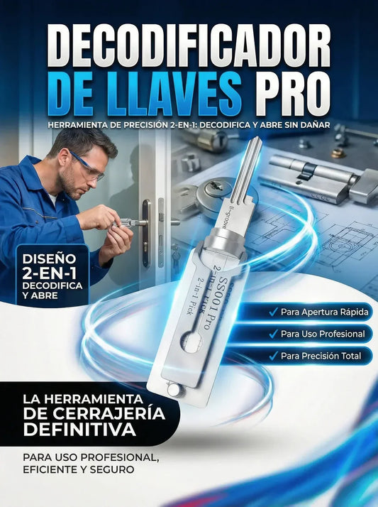 Decodificador de Llaves Pro 🔑 Herramienta de Cerrajería 2 en 1